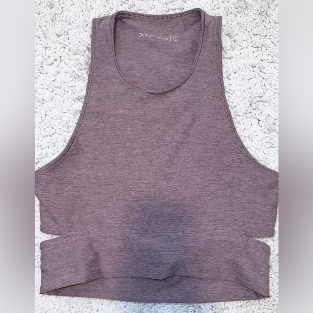 Mauve Outdoor Voices slash back tank